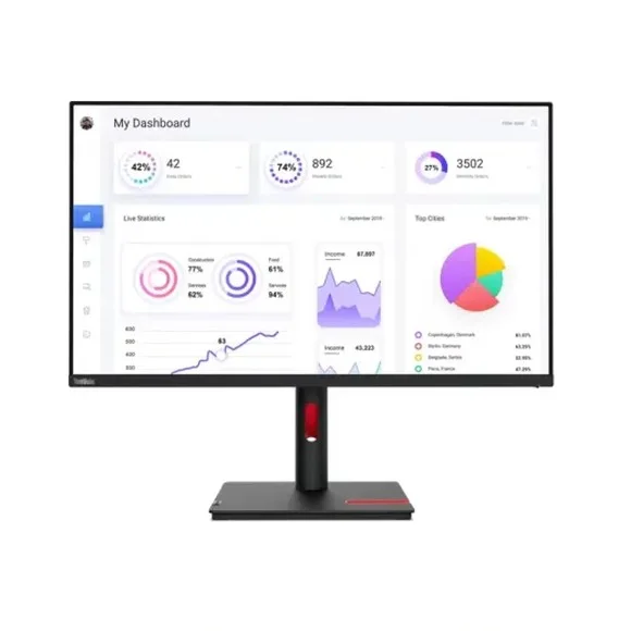 Lenovo ThinkVision T32p-30 31.5-Inch 4K UHD IPS Professional Monitor – 60Hz, 99% sRGB, USB-C 90W Power Delivery, RJ45 Ethernet