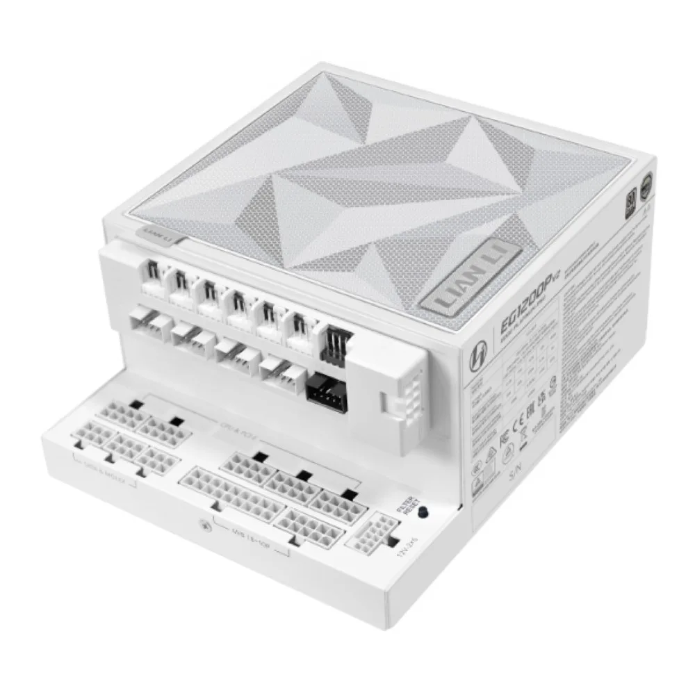 LIAN LI EDGE Platinum V2 1350W 80 PLUS Platinum Fully Modular ATX 3.1 Power Supply - White