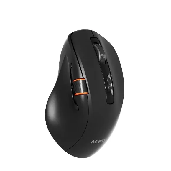 Meetion BTM032R Wireless Ergonomic Mouse Black | Rechargeable | 2400 DPI | 2.4GHz + Bluetooth | 7 Customizable Buttons thumbnail 2
