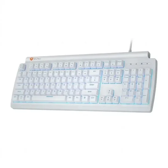 Meetion MK600MX Mechanical Gaming Keyboard | OUTEMU Blue Switch | Rainbow Backlight | Full-Key Anti-Ghosting | USB - White