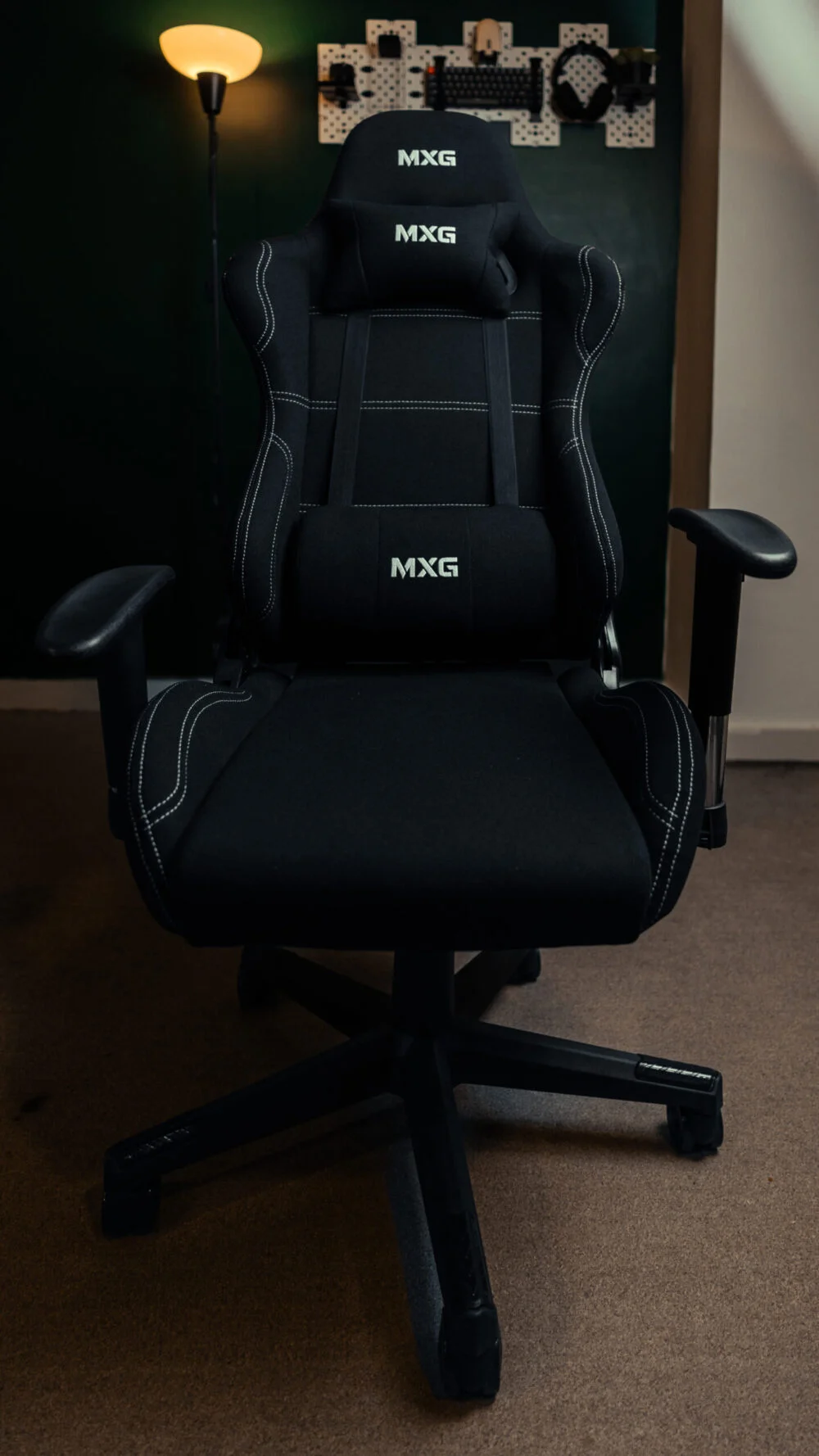 MXG FGC 01 Upholstered Fabric with Headrest and Lumbar Support Gaming Chair Price in Pakistan scaled