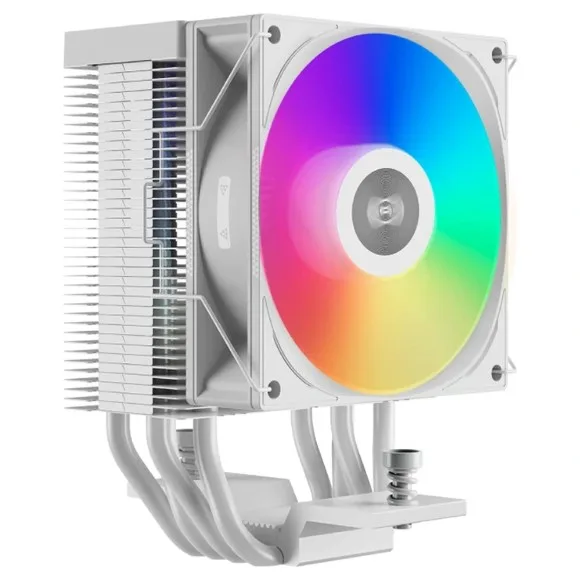 PCCOOLER R400 ARGB CPU Air Cooler 180W TDP – 4×6mm Heat Pipes, 92mm ARGB PWM Fan, Intel LGA1851/1700 & AMD AM5/AM4, White thumbnail 2