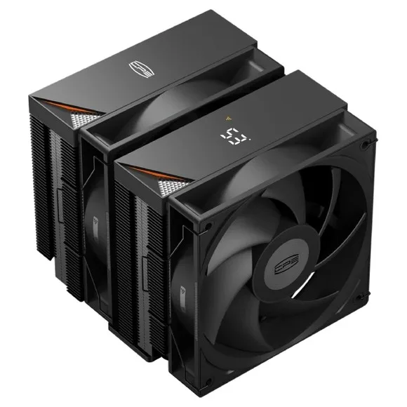 PCCOOLER RT620 PRO Digital CPU Air Cooler 265W TDP – Digital Temperature Display, Dual Tower, 6×6mm Copper Heat Pipes, Dual 120mm Fans, Intel LGA1851/1700 & AMD AM5/AM4, Black thumbnail 2
