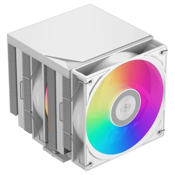 PCCOOLER RT720 ARGB TC CPU Air Cooler 270W TDP – Dual Tower, 7×6mm Copper Heat Pipes, Dual 120mm ARGB Fans, Intel LGA1851/1700 & AMD AM5/AM4 - White thumbnail 2