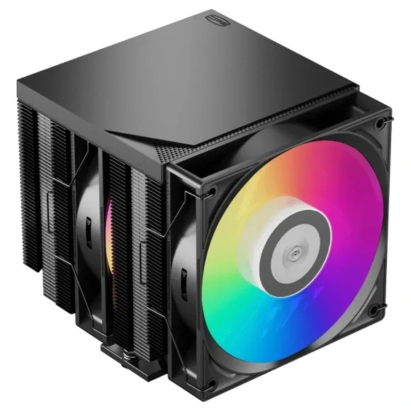 PCCOOLER RT720 ARGB TC CPU Air Cooler 270W TDP – Dual Tower, 7×6mm Copper Heat Pipes, Dual 120mm ARGB Fans, Intel LGA1851/1700 & AMD AM5/AM4 - Black thumbnail 2