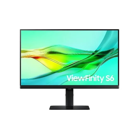 Samsung ViewFinity S6 S60D LS27D600EAMXUE 27" QHD Monitor 16:9 2560 x 1440  3-Borderless  5ms  100hz  IPS  KVM PBP,PIP  USB-C ,DP2.2, HDMI2.2, LAN  Headphone  Ergonomic Design Vertical and Horizontal