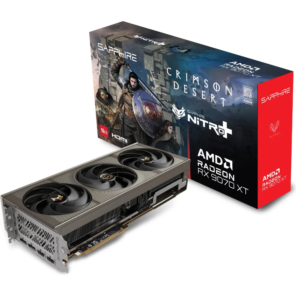 SAPPHIRE NITRO+ AMD Radeon RX 9070 XT OC 16GB GDDR6 Crimson Desert Edition Graphics Card