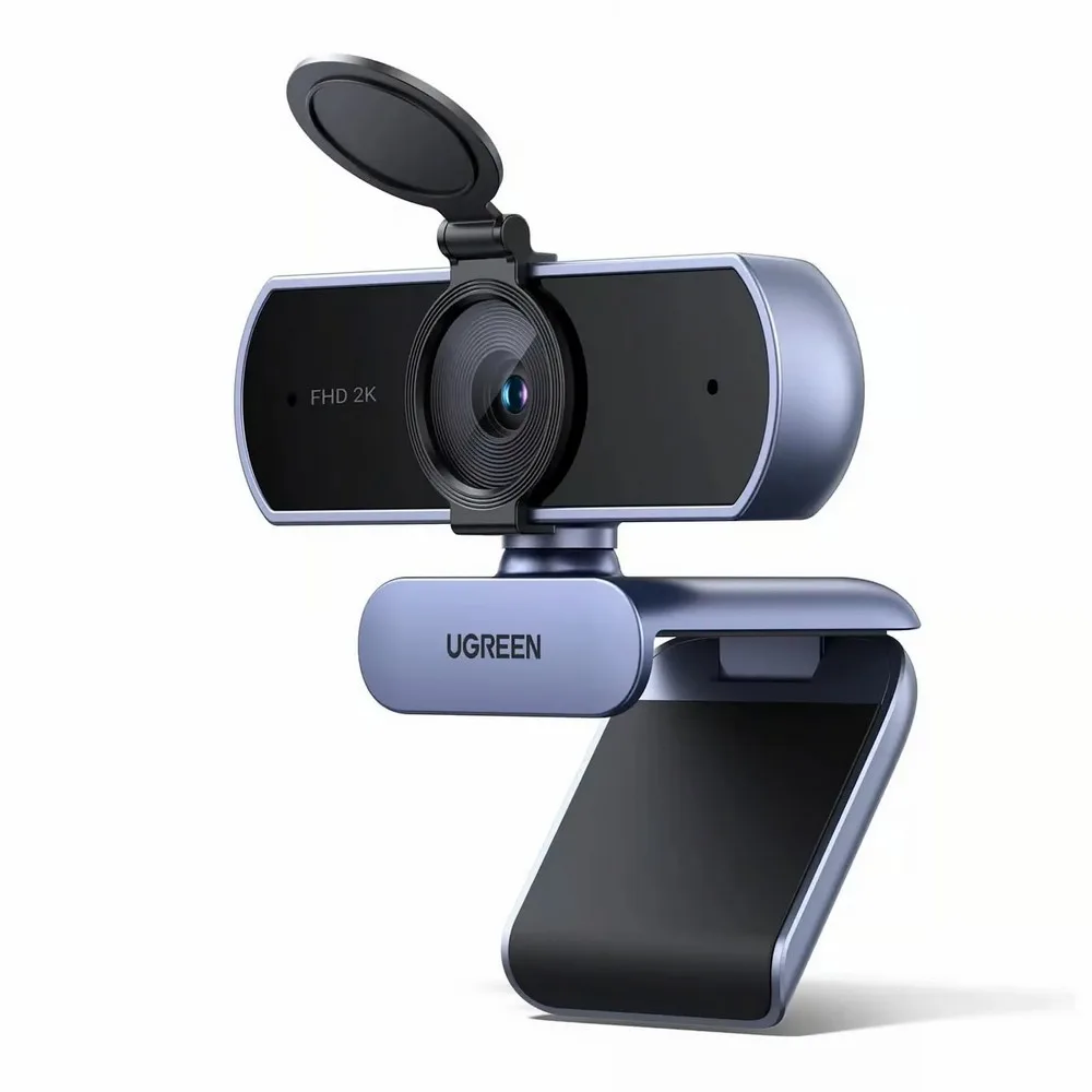 UGREEN 25442 2K Webcam with Autofocus, Dual Noise-Cancelling Microphones & Privacy Cover – 30FPS USB Camera for PC