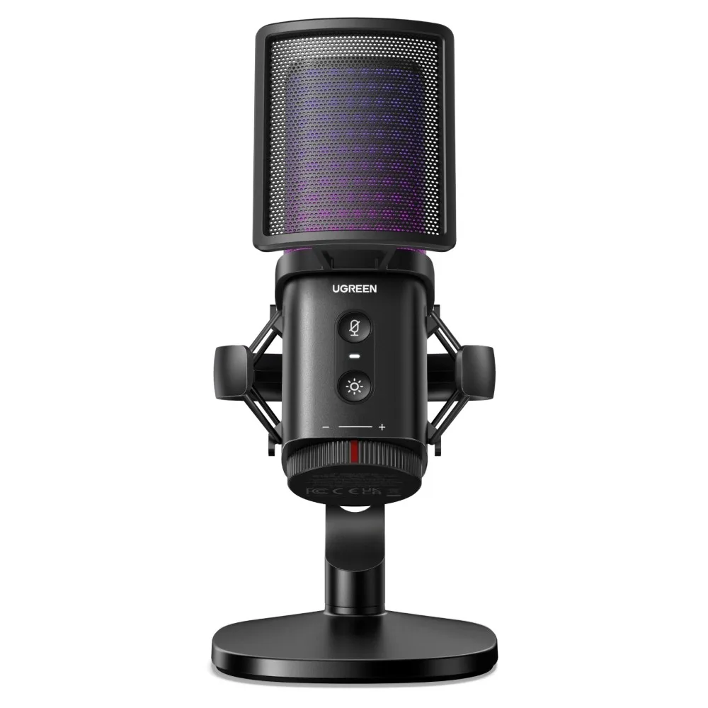 UGREEN 65629 USB Desktop Gaming Microphone with 7 RGB Lighting Modes, Noise Reduction & Mute Button – Microphone for PC, Gaming and Streaming thumbnail 2
