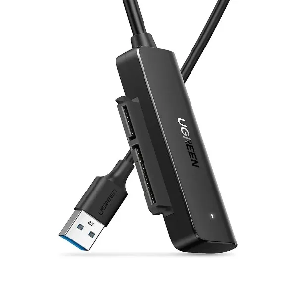 UGREEN 70609 USB 3.0 to SATA Adapter for 2.5-Inch HDD & SSD – 5Gbps Data Transfer, UASP Support, 50cm Cable