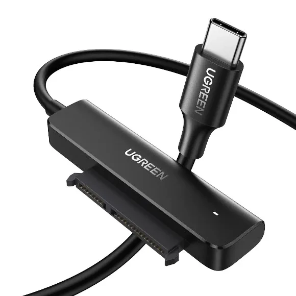 UGREEN 70610 SATA to USB-C Adapter Cable for 2.5-Inch HDD & SSD – 5Gbps USB 3.1 Gen 1, UASP Support, Plug & Play