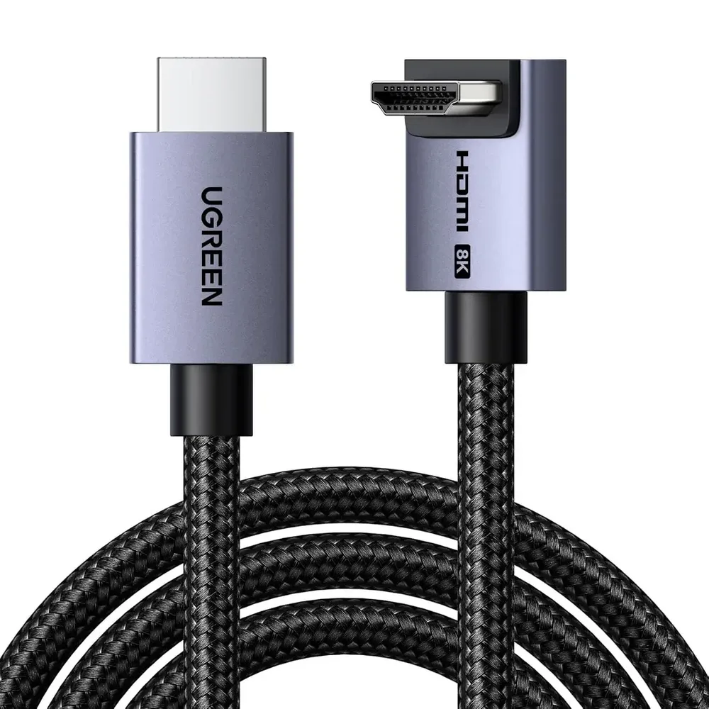 UGREEN 85242 HDMI 2.1 8K 90-Degree Cable 3M – 8K@60Hz, 48Gbps Ultra High-Speed HDMI Cable